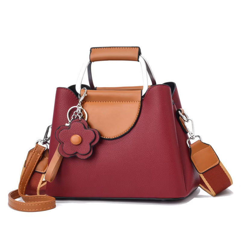 Wholesale PU Solid Color High-quality Large-capacity Shoulder Bag